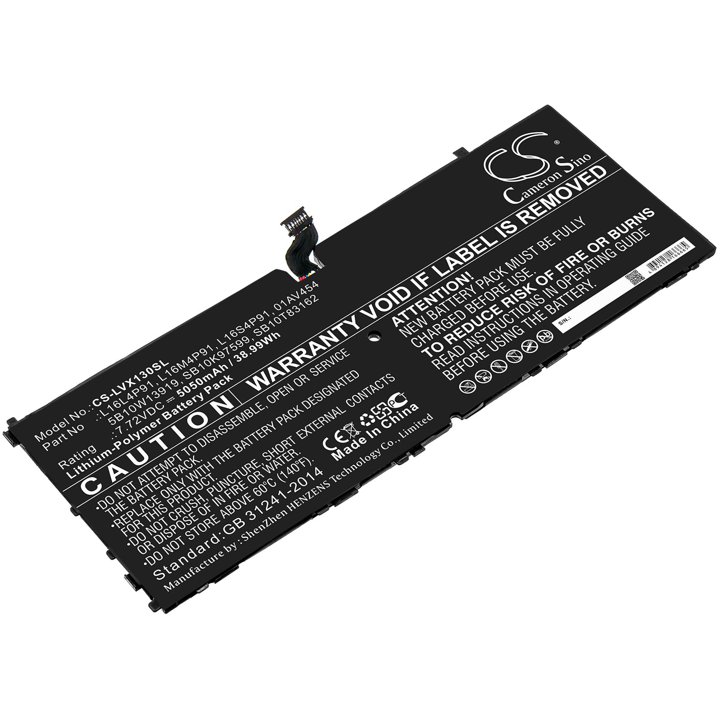 CS-LVX130SL Replacement Battery – Compatible with ThinkPad X1 3rd