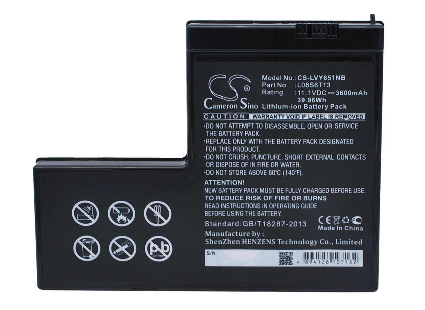 11.1V 3600mAh/39.96Wh Li-ion Notebook/Laptop Battery for Lenovo