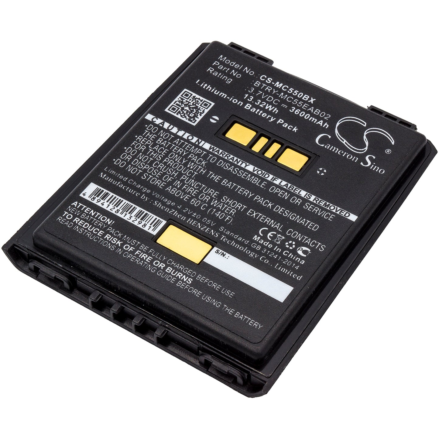 3.7V 3600mAh/13.32Wh Li-ion Barcode/Scanner Battery for Symbol