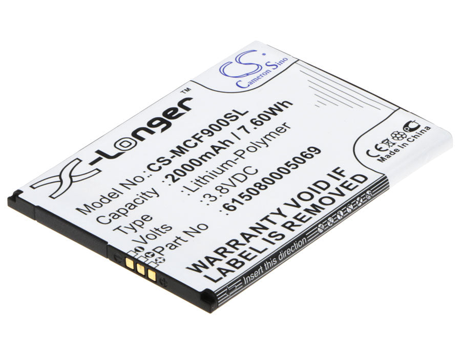 3.8V 2000mAh/7.60Wh Li-Polymer Mobile/SmartPhone Battery for Mobistel