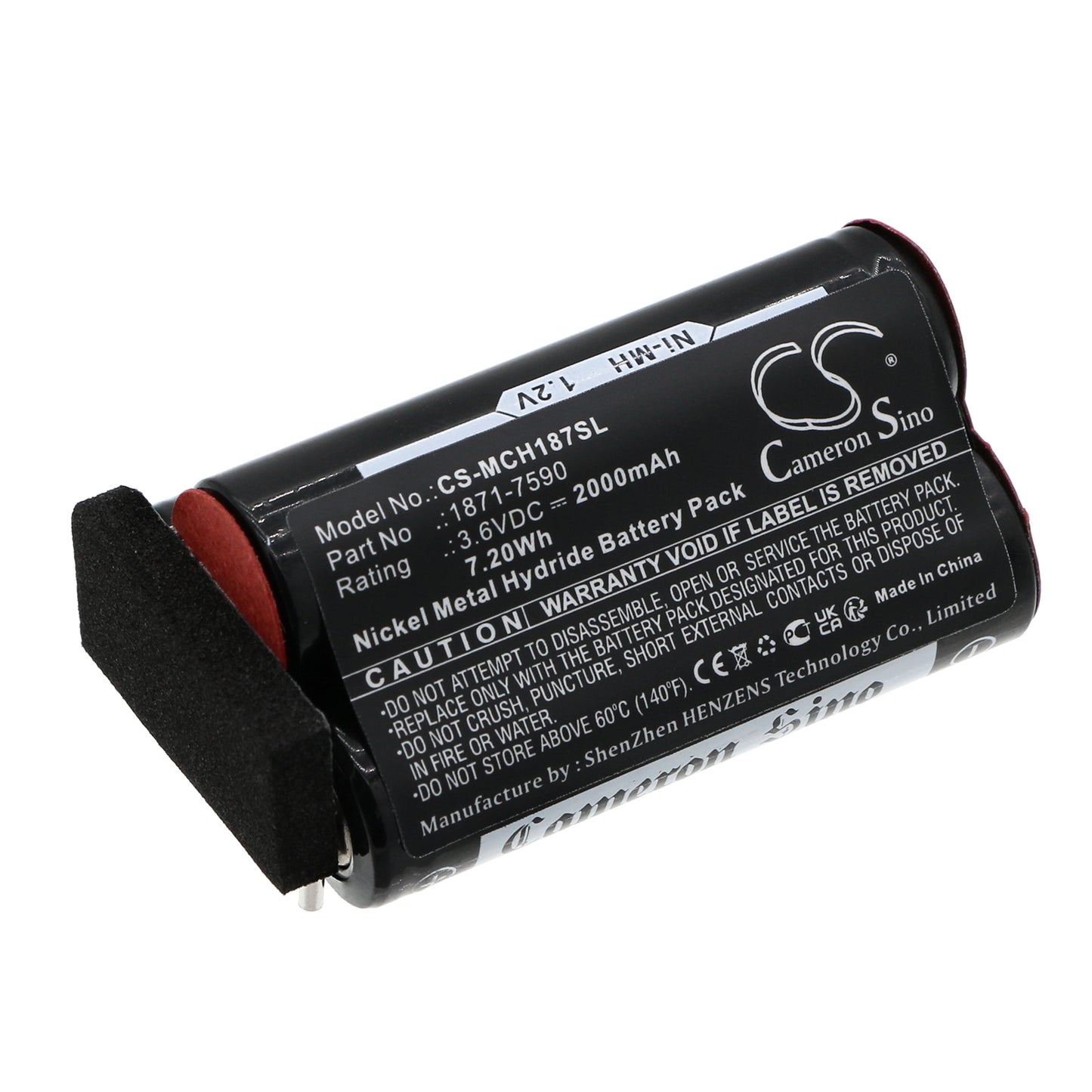 CS-MCH187SL Replacement Battery – Compatible with ChromStyle 1871, ChromStyle 1872, Super Cordless 1872 clipper, Wella Academy ChromStyle