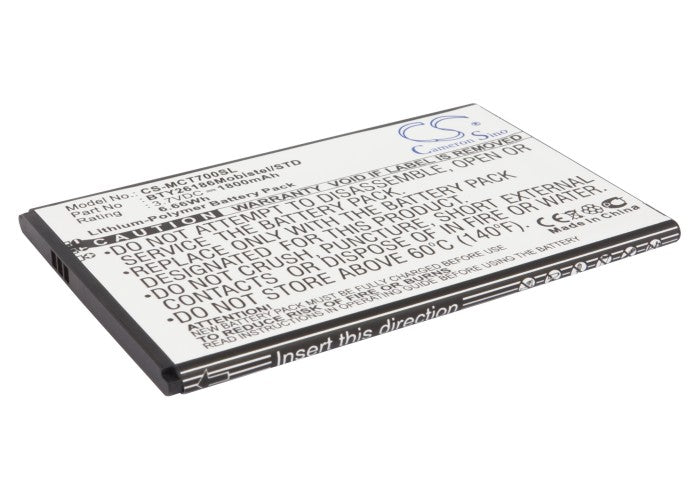 3.7V 1800mAh/6.66Wh Li-Polymer Mobile/SmartPhone Battery for Mobistel