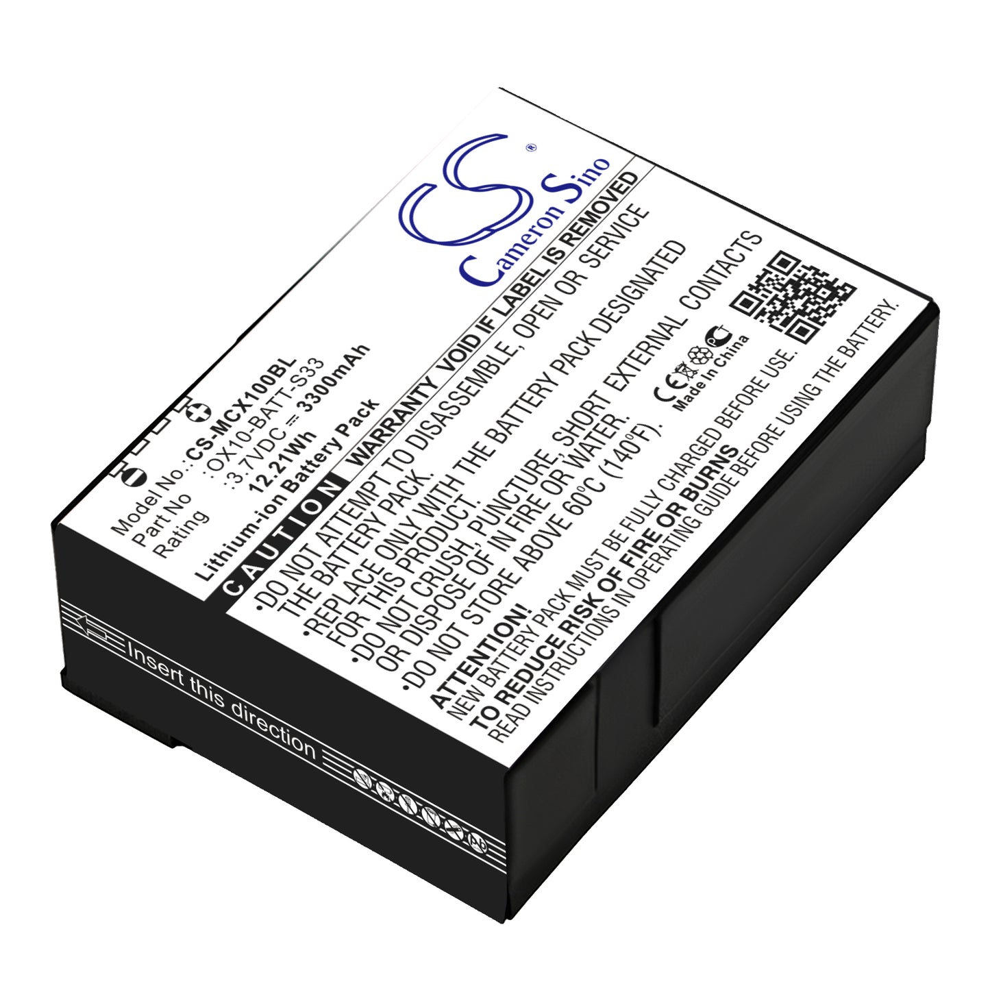 3.7V 3300mAh/12.21Wh Li-ion Barcode/Scanner Battery for M3 Mobile