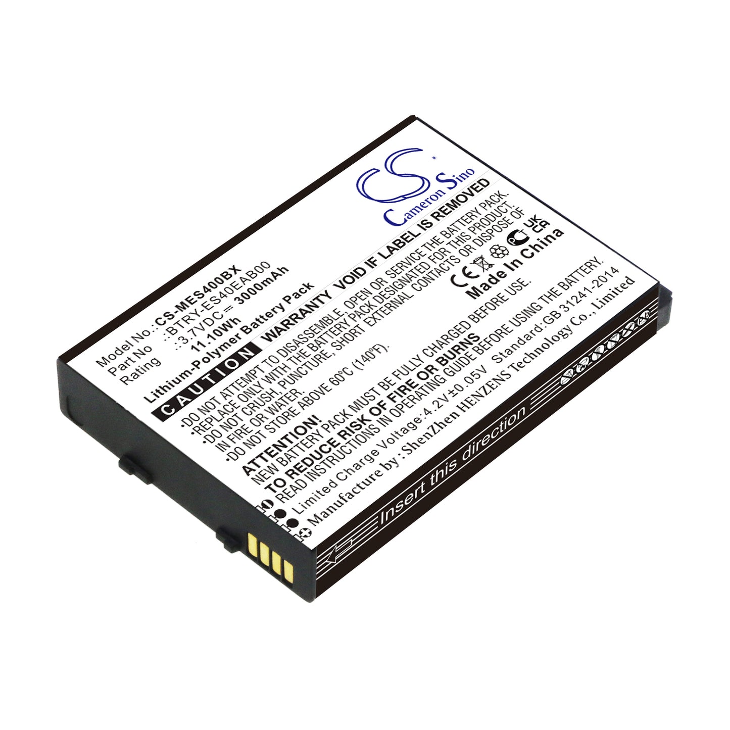 CS-MES400BX Replacement Battery – Compatible with ES400, ES405