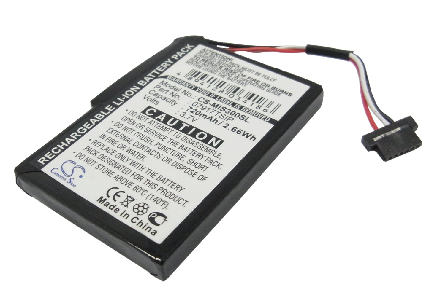 3.7V 720mAh Li-ion GPS/Navigator Battery for Navman