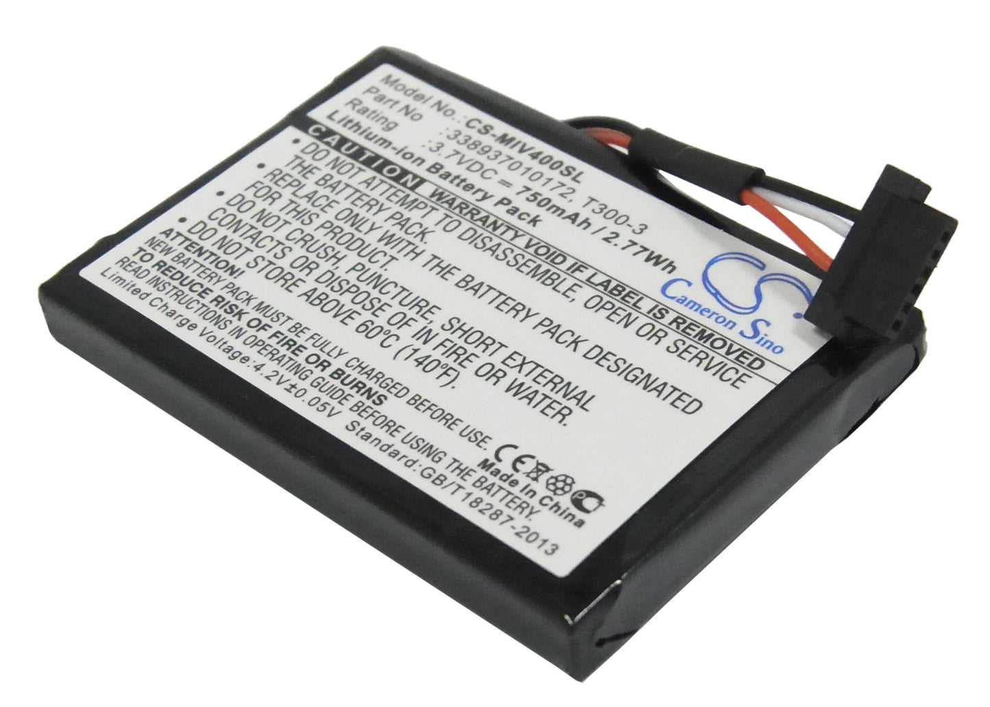 3.7V 750mAh/2.78Wh Li-ion GPS/Navigator Battery for Mitac