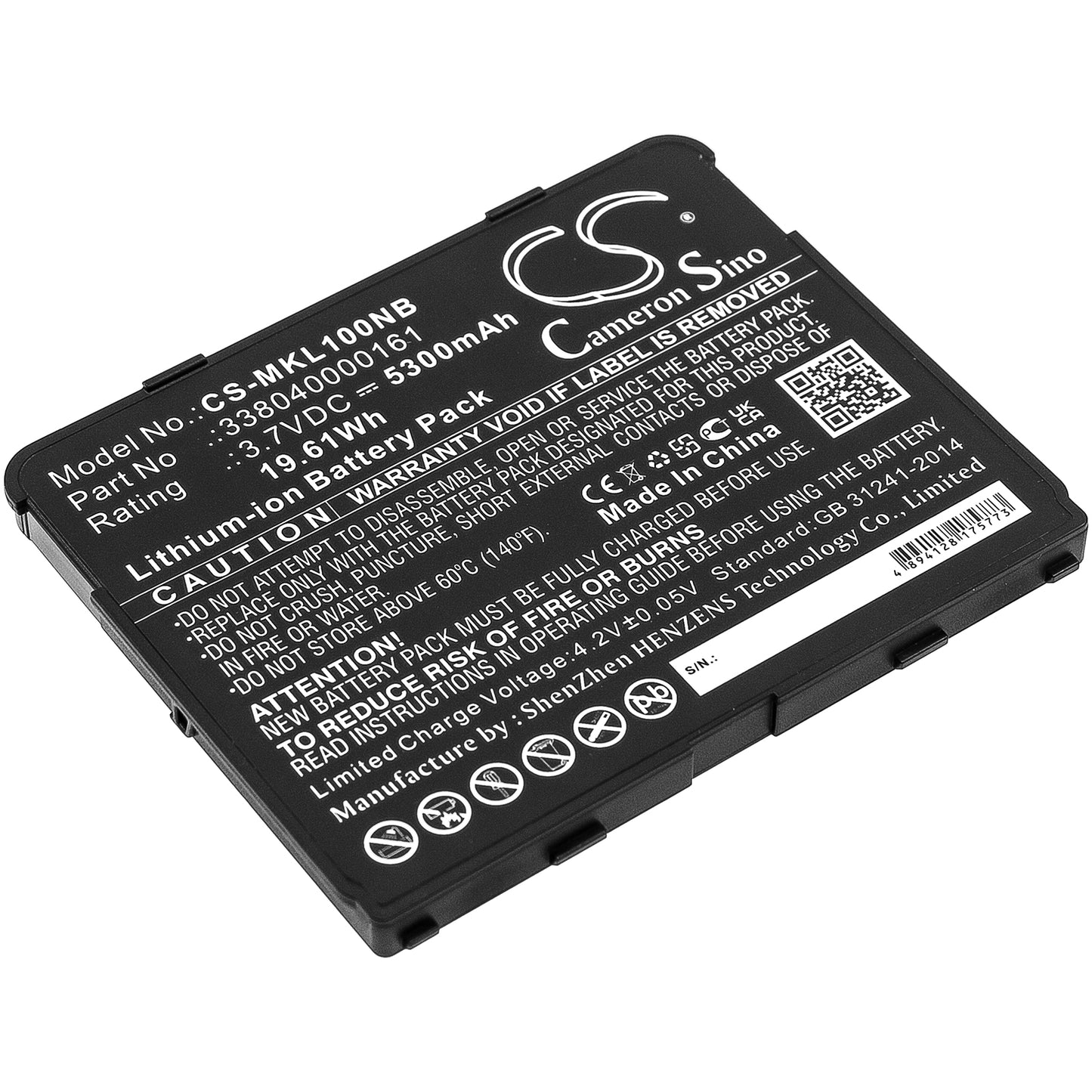 CS-MKL100NB Replacement Battery – Compatible with MioWork L1000, MioWork L1040