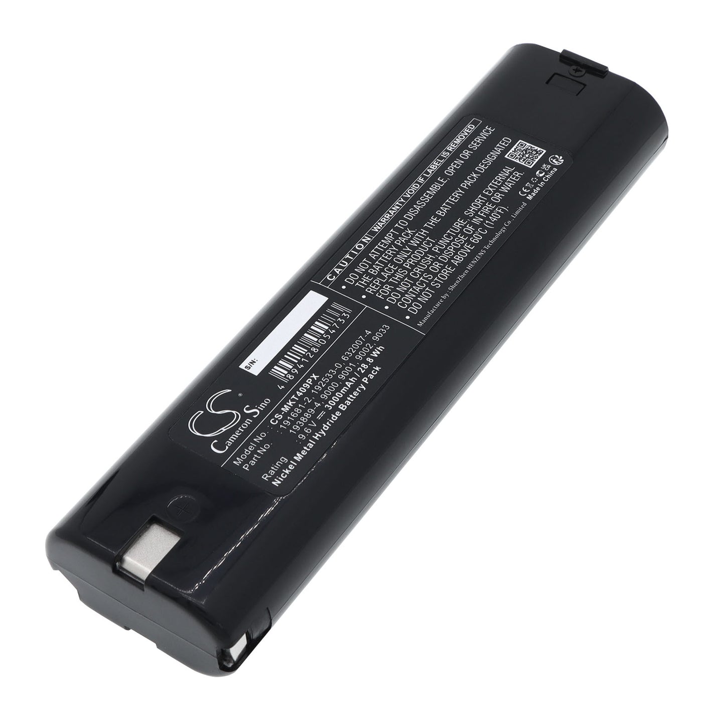 9.6V 3000mAh/28.80Wh Ni-MH Power Tools Battery for Makita
