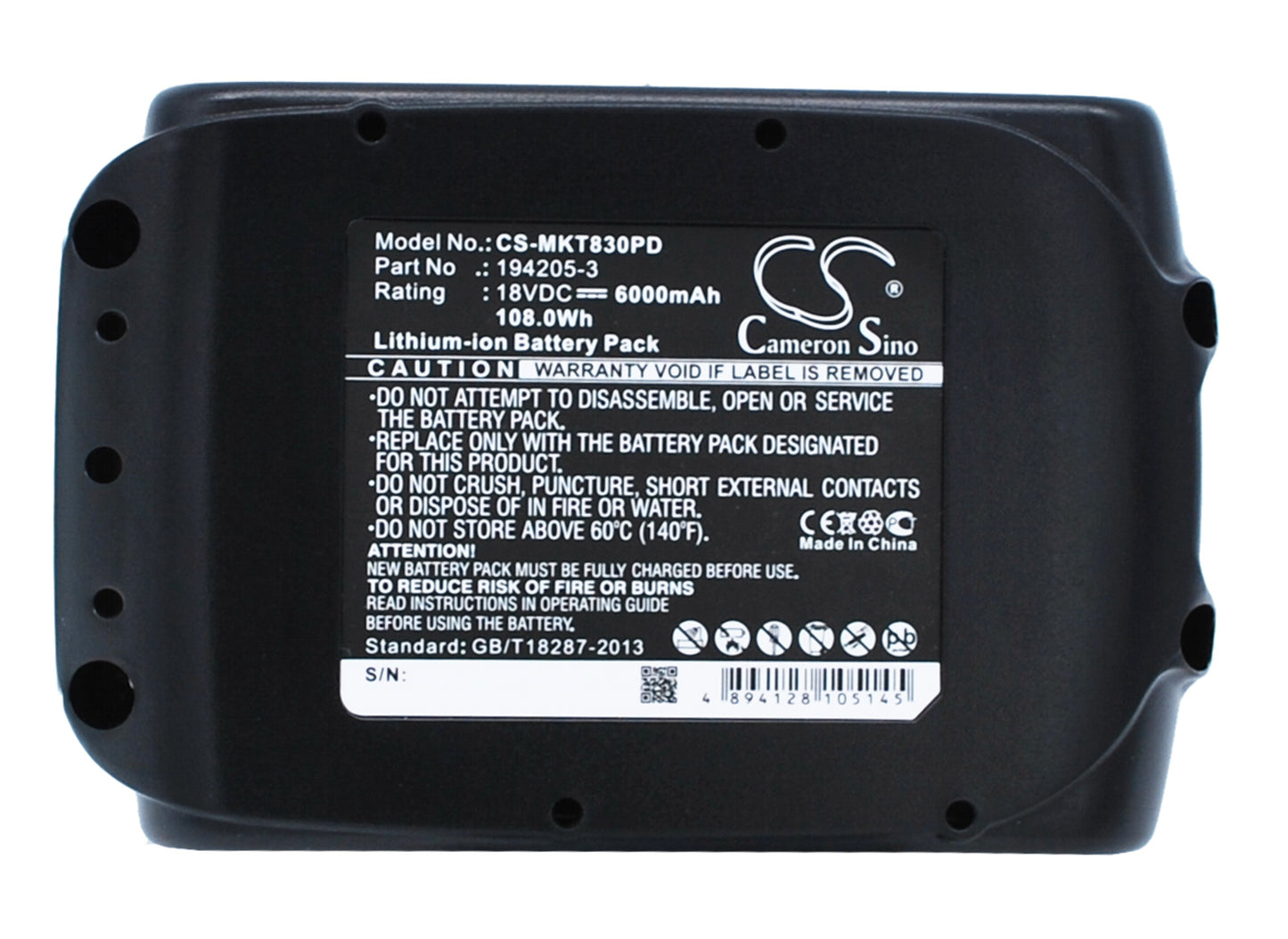 18V 6000mAh/108.00Wh Li-ion Power Tools Battery for Makita