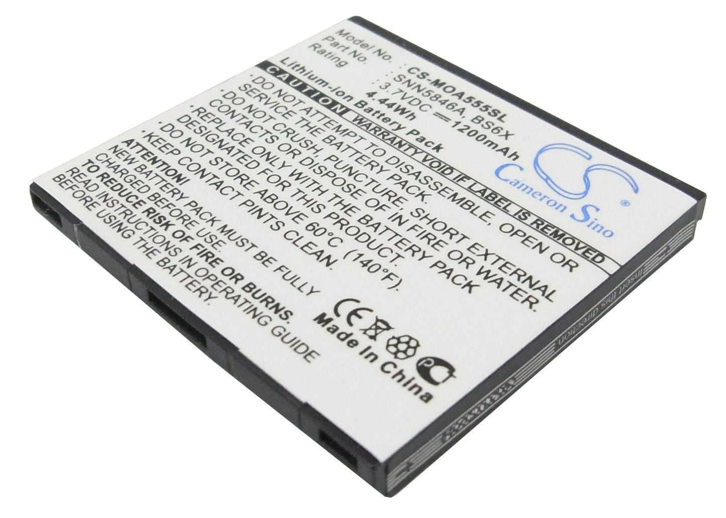 3.7V 1200mAh Li-ion Mobile/SmartPhone Battery for Motorola