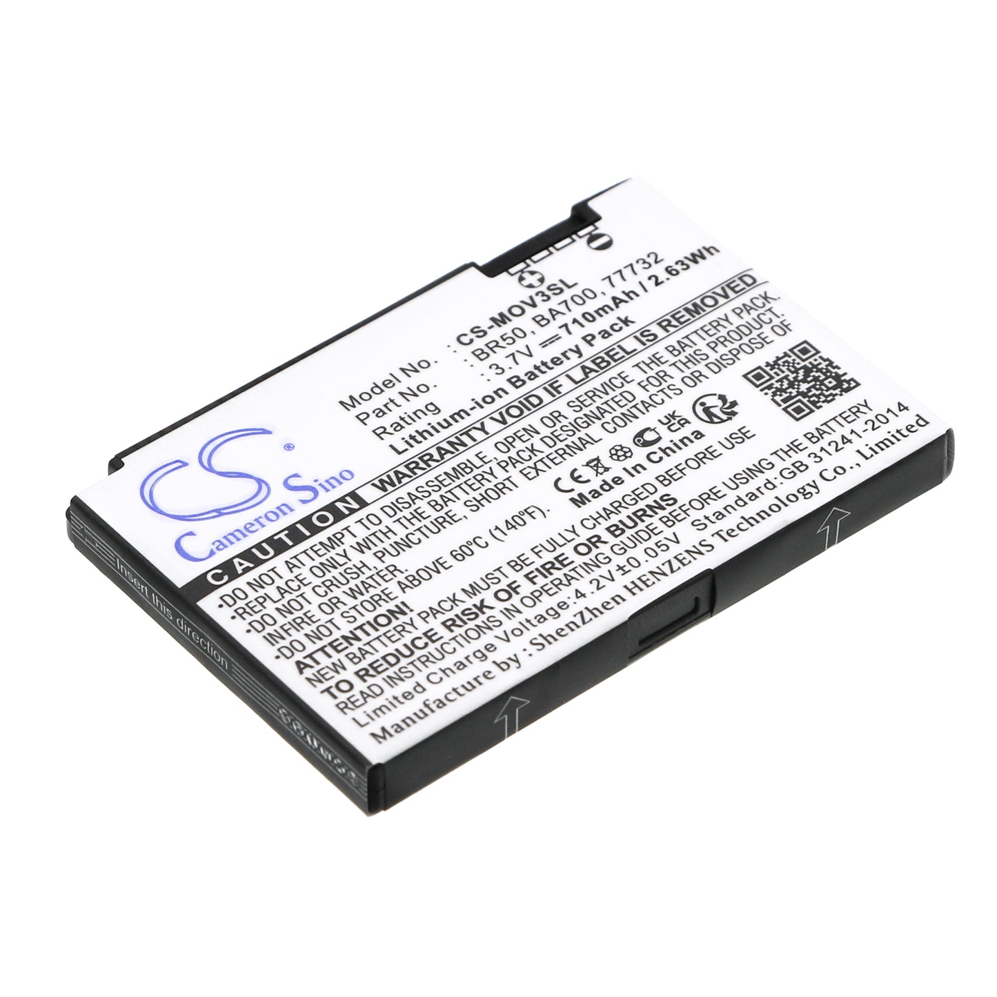 3.7V 710mAh Li-ion Mobile/SmartPhone Battery for Motorola