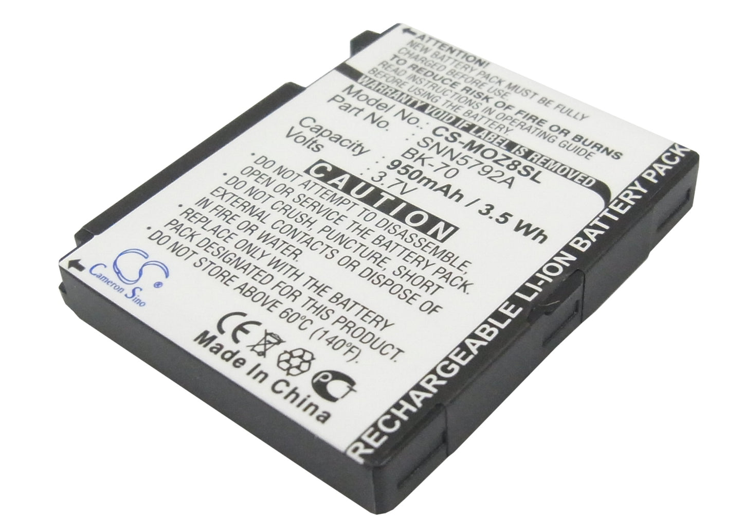 3.7V 950mAh Li-ion Mobile/SmartPhone Battery for Motorola