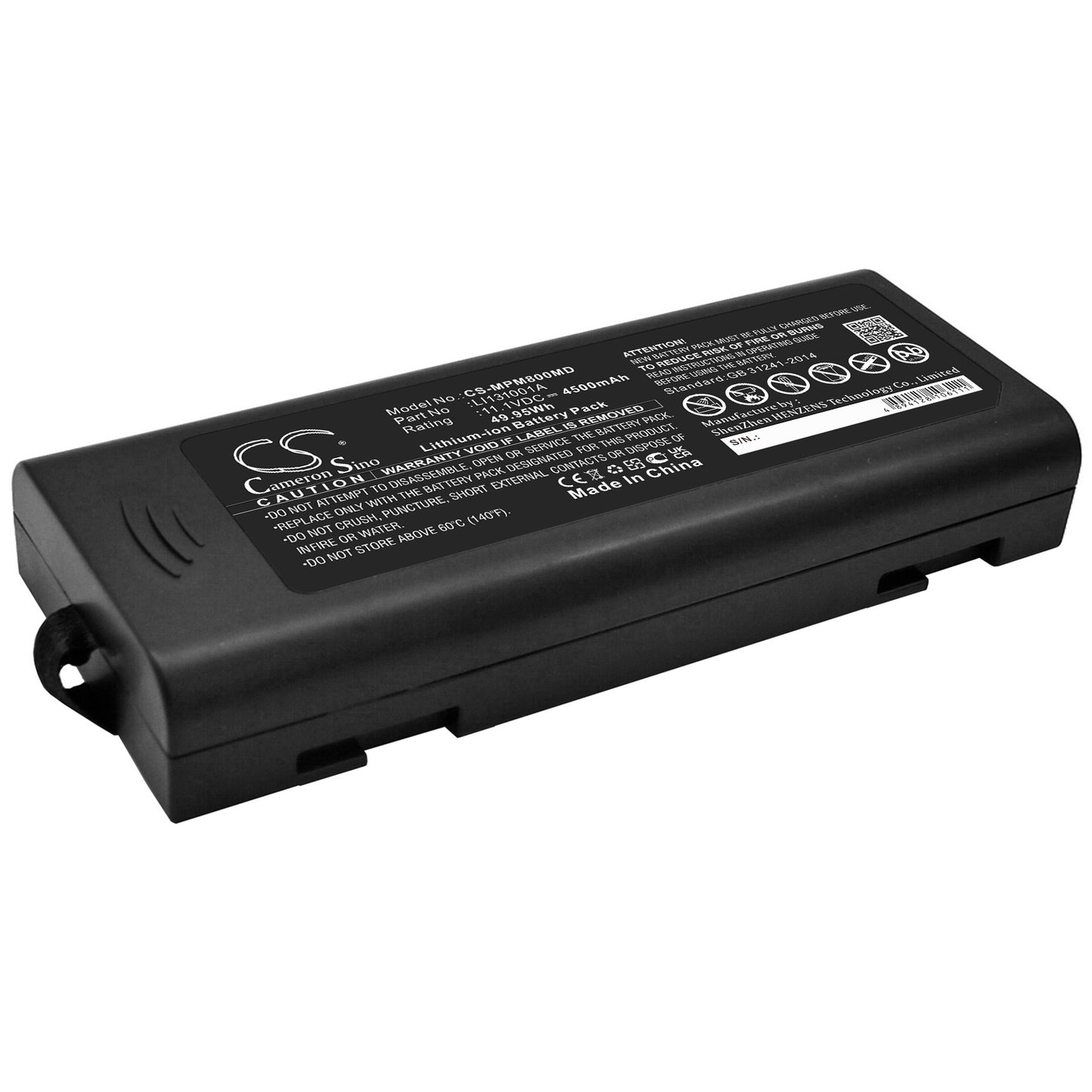 11.1V 4500mAh/49.95Wh Li-ion Medical Battery for Mindray