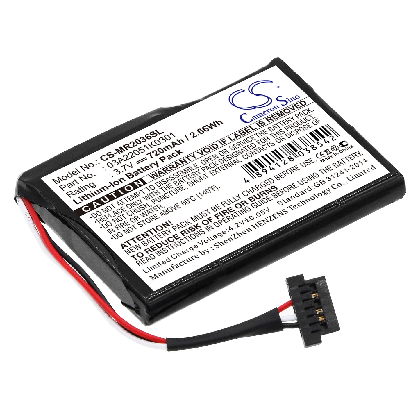 3.7V 720mAh Li-ion GPS/Navigator Battery for Magellan
