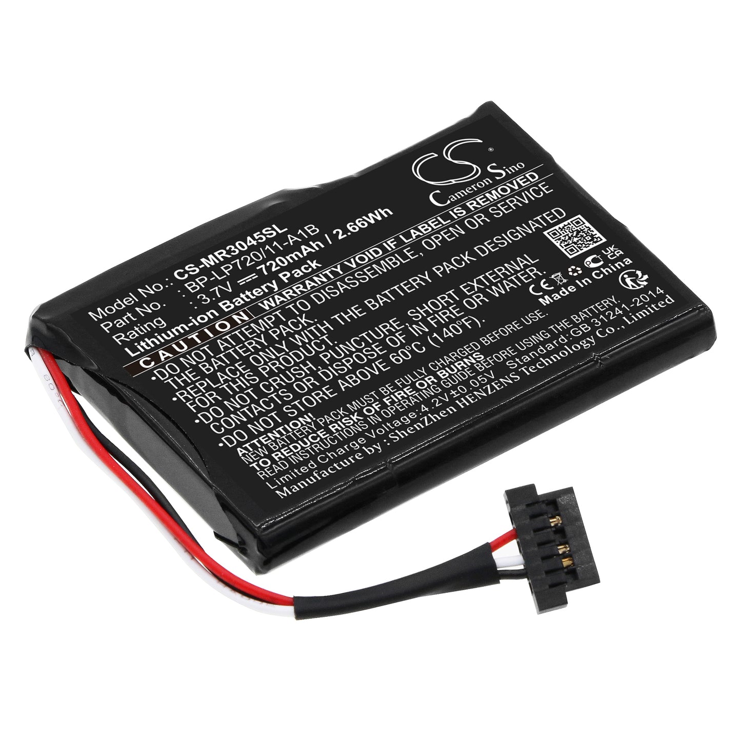 3.7V 720mAh Li-ion GPS/Navigator Battery for Magellan
