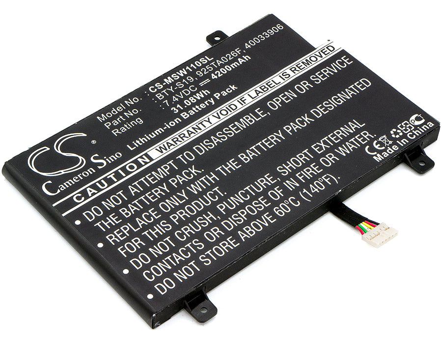 7.4V 4200mAh/31.08Wh Li-Polymer Tablet Battery for MSI