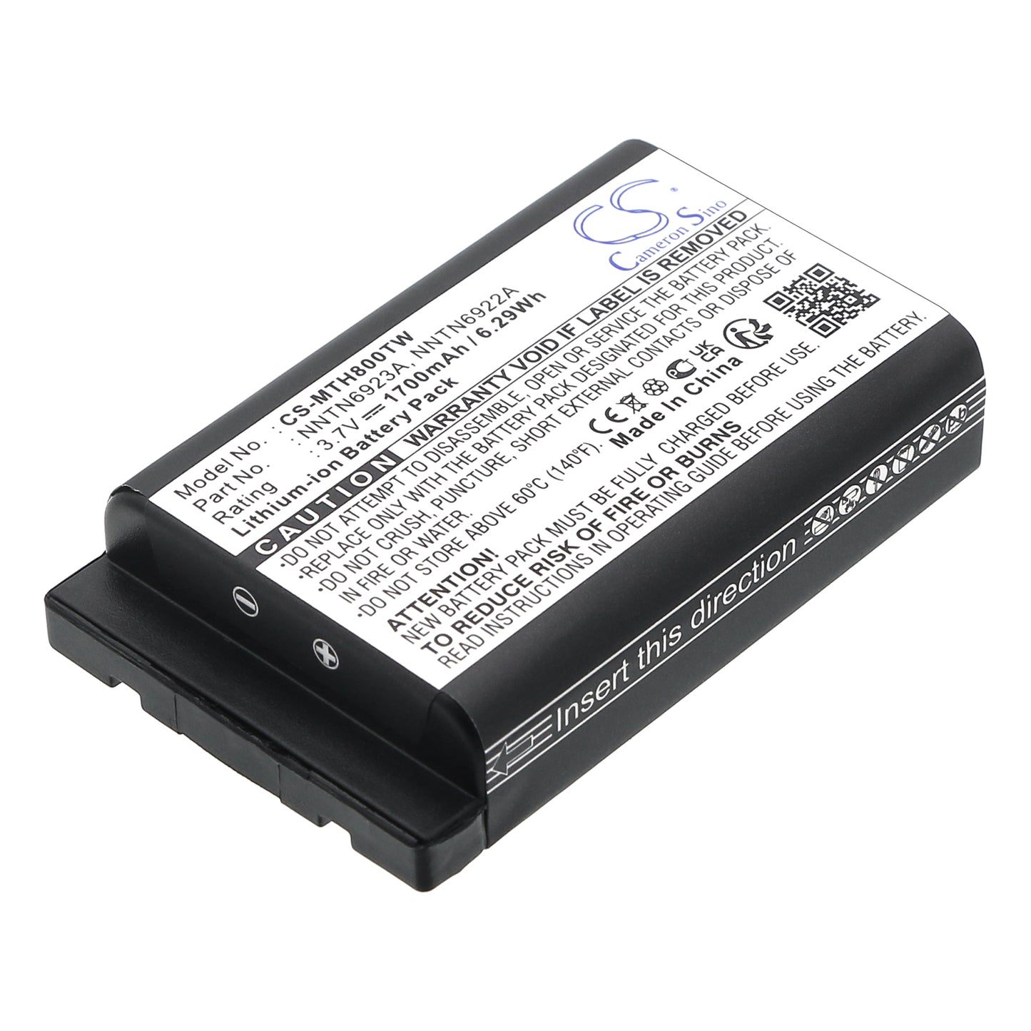 3.7V 1700mAh/6.29Wh Li-ion Two-Way Radio Battery for Motorola