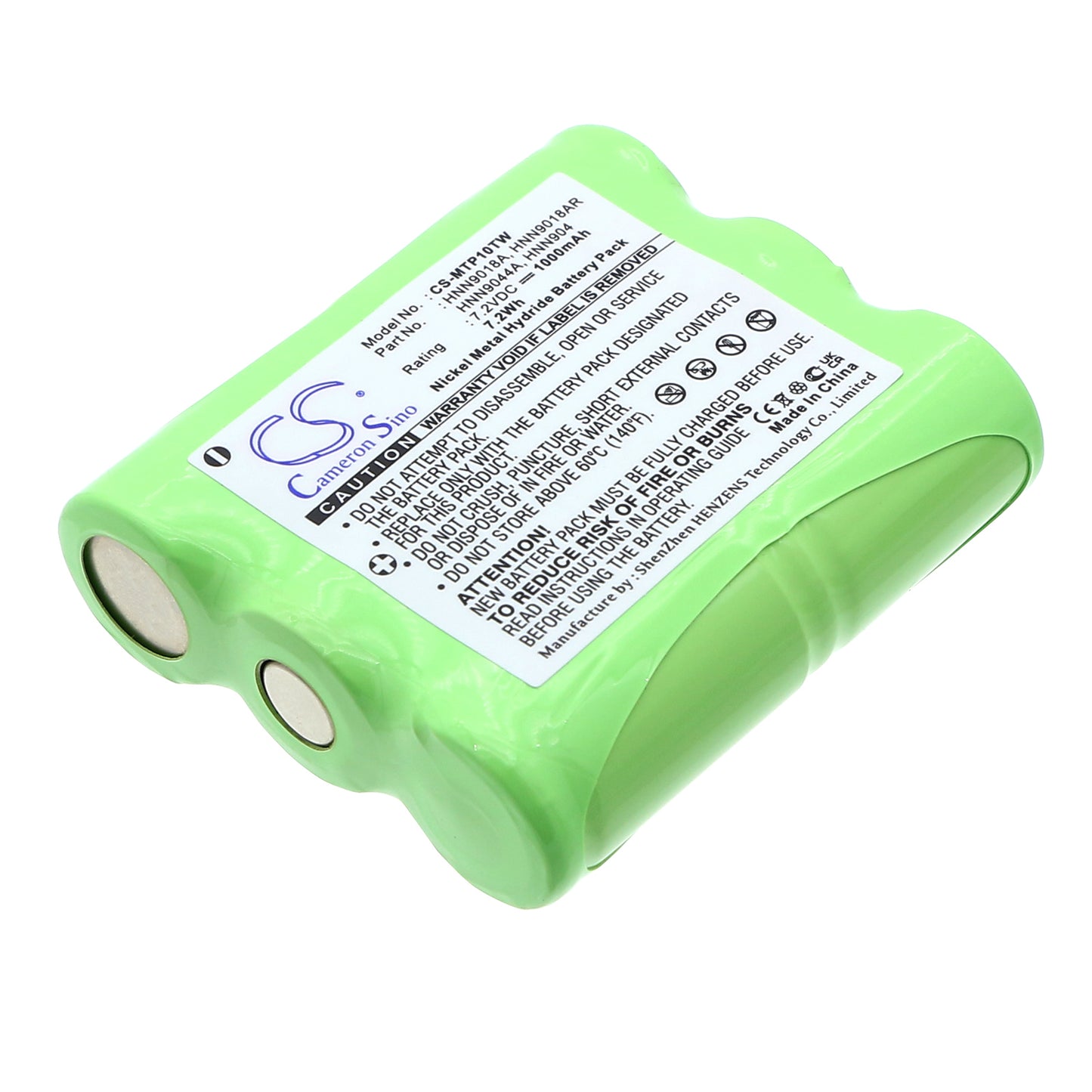 7.2V 1000mAh/7.20Wh Ni-MH Two-Way Radio Battery for Motorola