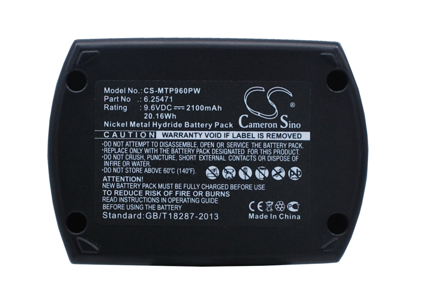 9.6V 2100mAh/20.16Wh Ni-MH Power Tools Battery for Metabo