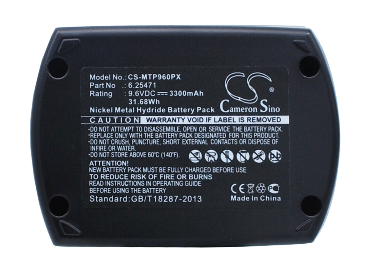 9.6V 3300mAh/31.68Wh Ni-MH Power Tools Battery for Metabo