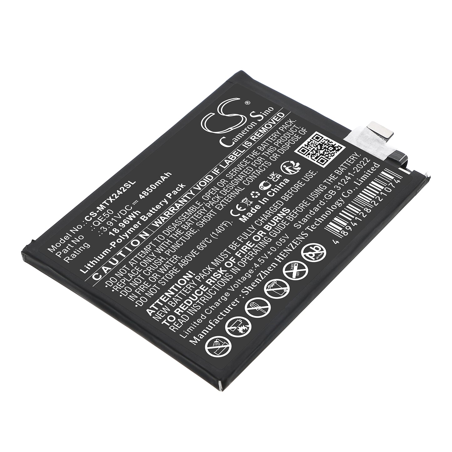 CS-MTX242SL Replacement Battery – Compatible with Moto G85 5G, Moto S50 Neo 5G, XT2427, XT2427-1, XT2427-2, XT2427-3, XT2427-4