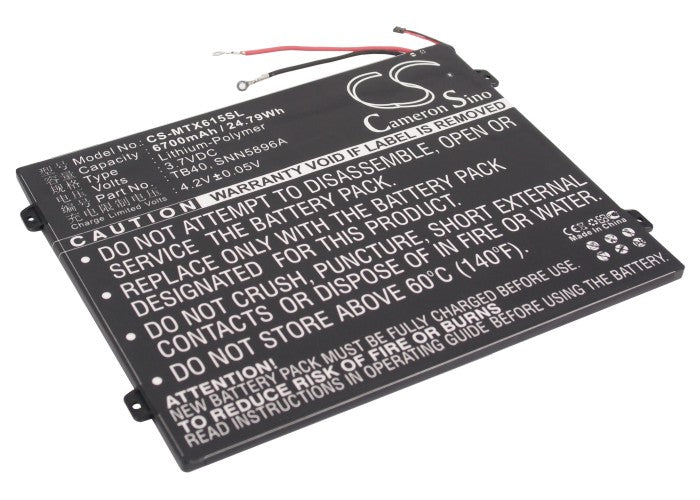 3.7V 6700mAh/24.79Wh Li-Polymer Tablet Battery for Motorola