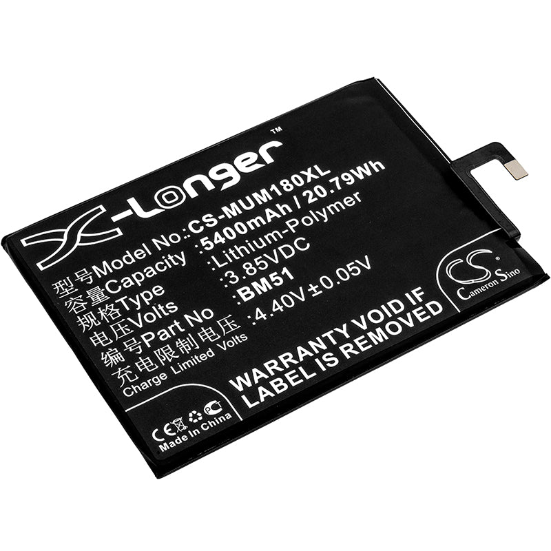 3.85V 5400mAh/20.79Wh Li-Polymer Mobile/SmartPhone Battery for Xiaomi
