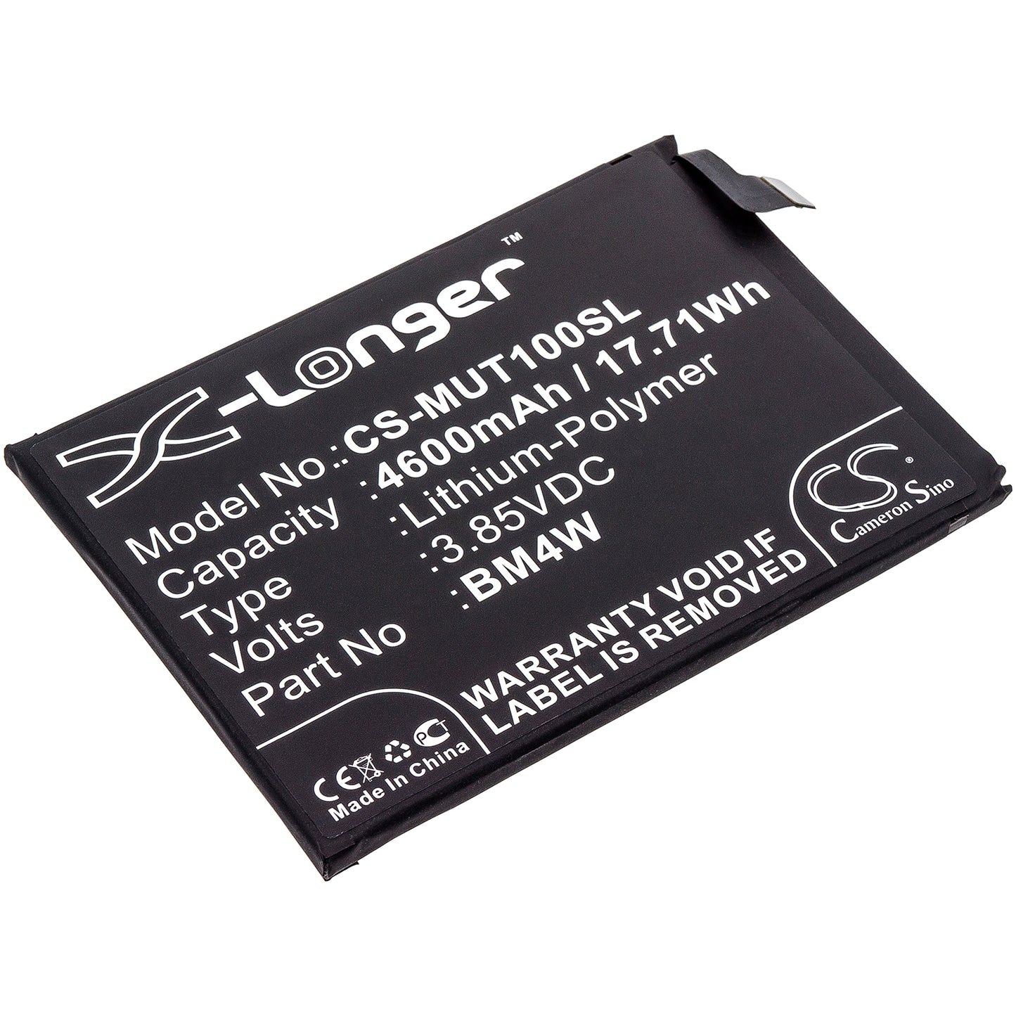 CS-MUT100SL Replacement Battery – Compatible with M2007J17C, Note 9 Pro 5G