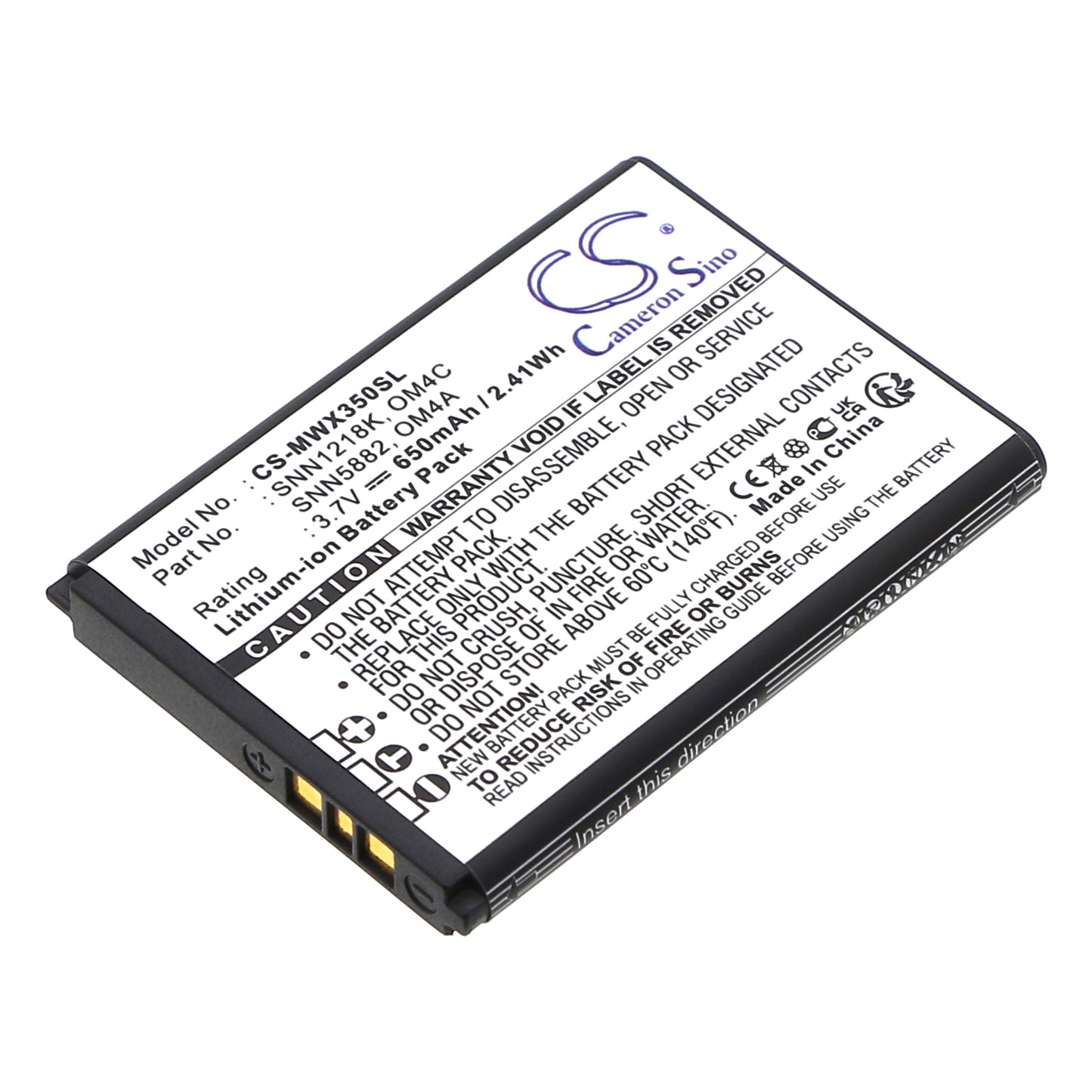 3.7V 650mAh Li-ion Mobile/SmartPhone Battery for Motorola