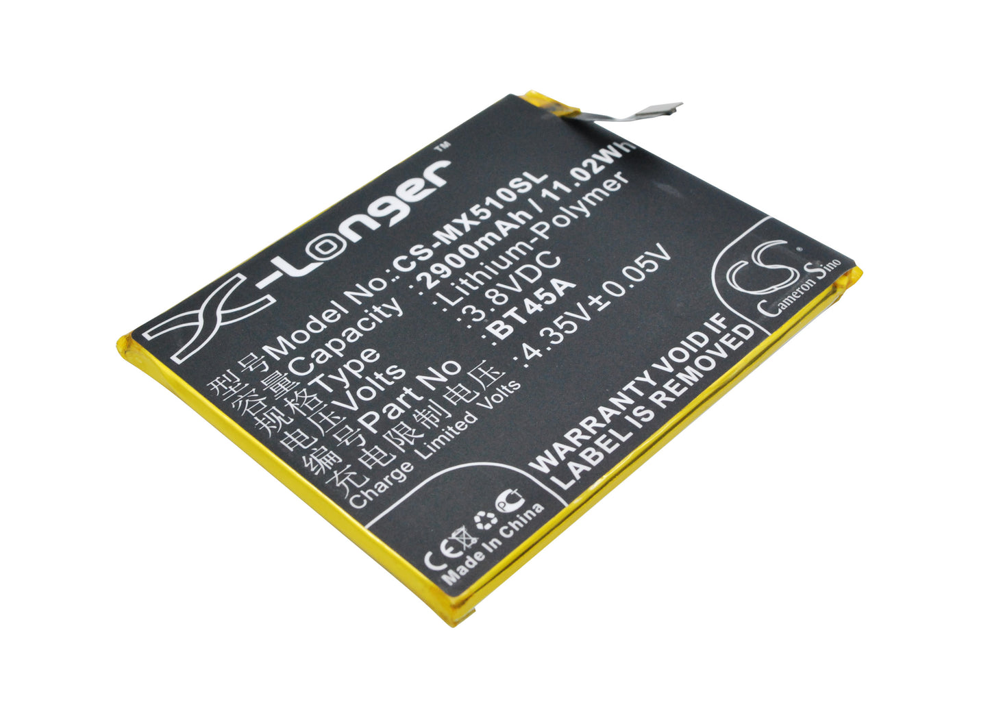 3.8V 2900mAh/11.02Wh Li-Polymer Mobile/SmartPhone Battery for Meizu