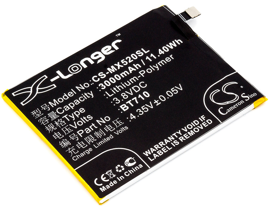 3.8V 3000mAh/11.40Wh Li-Polymer Mobile/SmartPhone Battery for Meizu