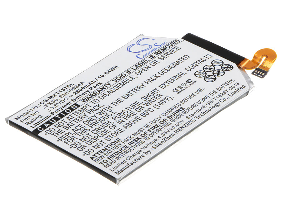 3.8V 2800mAh/10.64Wh Li-Polymer Mobile/SmartPhone Battery for Motorola