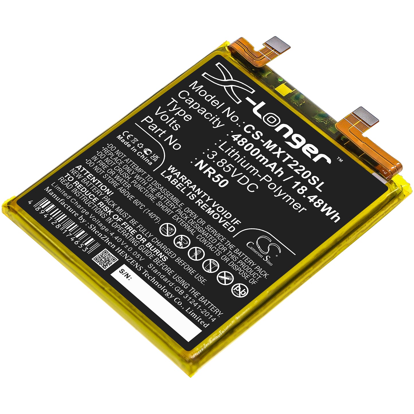 CS-MXT220SL Replacement Battery – Compatible with Moto Edge X30, Moto Edge X30 5G 2021, XT2201-2