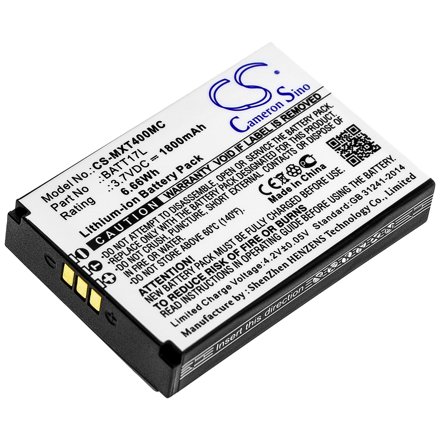 CS-MXT400MC Replacement Battery – Compatible with XTC400, XTC450