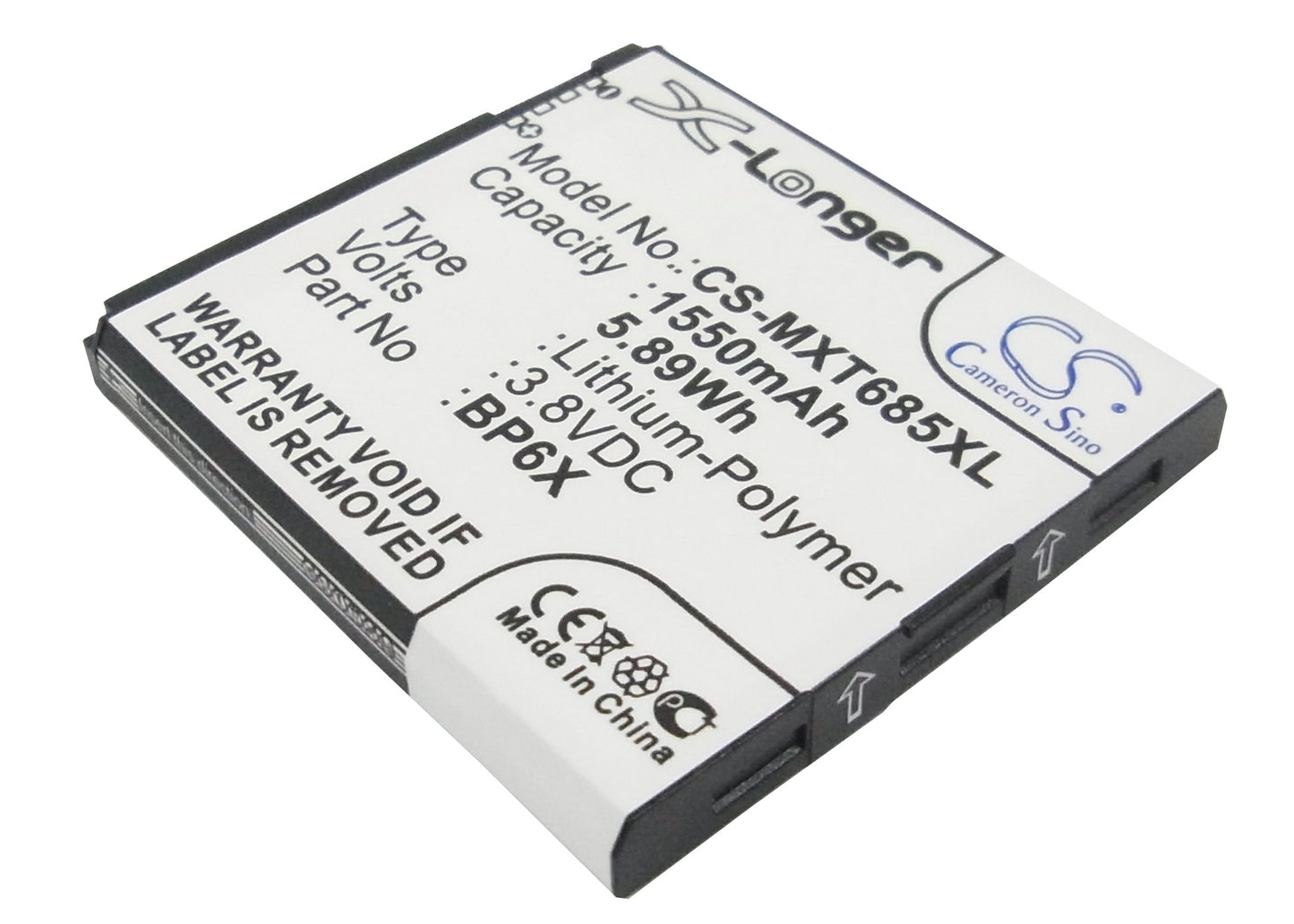 3.8V 1550mAh/5.89Wh Li-Polymer Mobile/SmartPhone Battery for Motorola