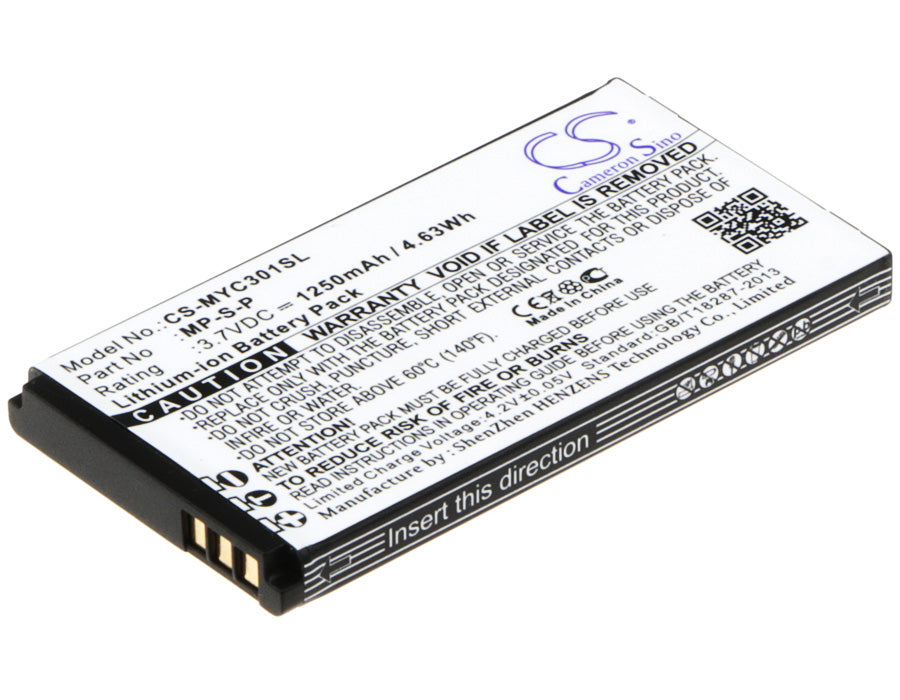 3.7V 1250mAh/4.63Wh Li-ion Mobile/SmartPhone Battery for Myphone