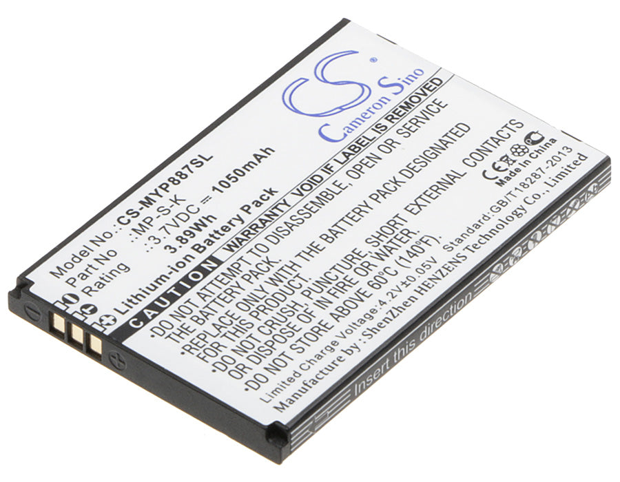 3.7VV 1050mAh/3.89Wh Li-ion Mobile/SmartPhone Battery for Myphone