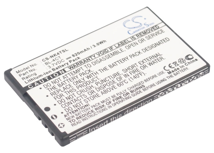 3.7V 820mAh/3.03Wh Li-ion Mobile/SmartPhone Battery for Nokia