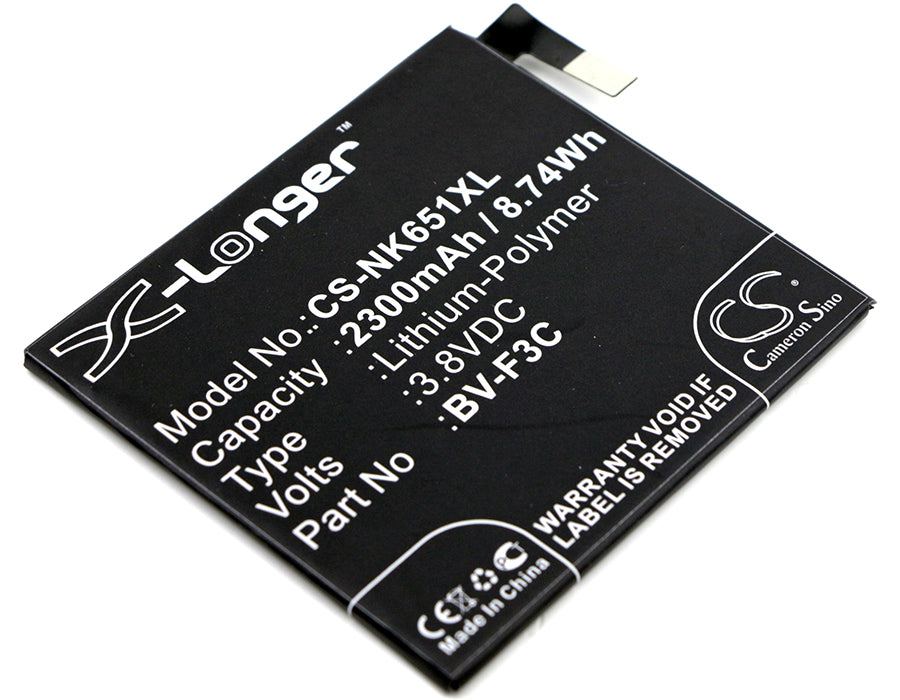 3.8V 2300mAh/8.74Wh Li-Polymer Mobile/SmartPhone Battery for Nokia