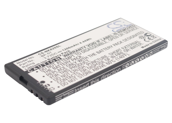 3.7V 1200mAh/4.44Wh Li-ion Mobile/SmartPhone Battery for Nokia