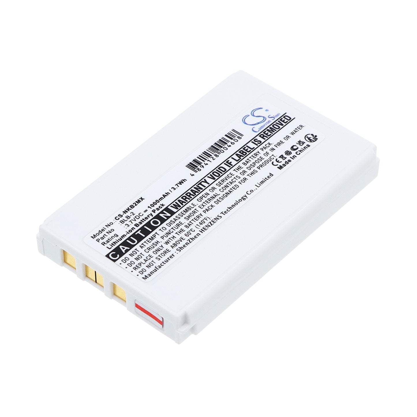 3.7V 1000mAh/3.70Wh Li-ion Mobile/SmartPhone Battery for Nokia