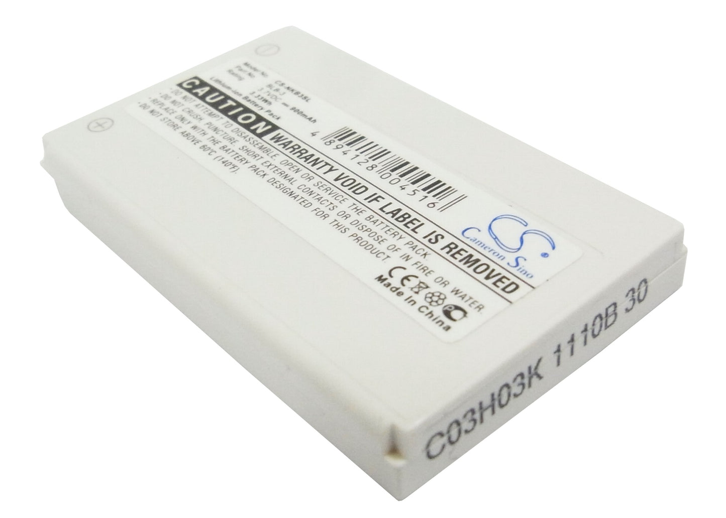 3.7V 900mAh Li-ion Mobile/SmartPhone Battery for Nokia