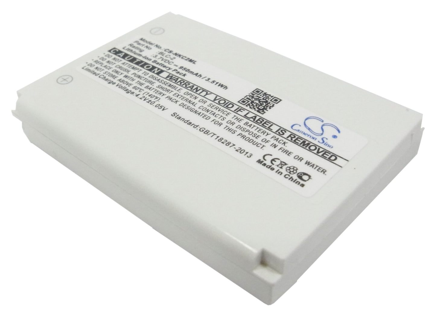 3.7V 950mAh/3.52Wh Li-ion Mobile/SmartPhone Battery for Nokia