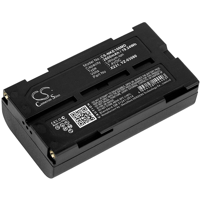 7.4V 2600mAh/19.24Wh Li-ion Medical Battery for Nihon Kohden