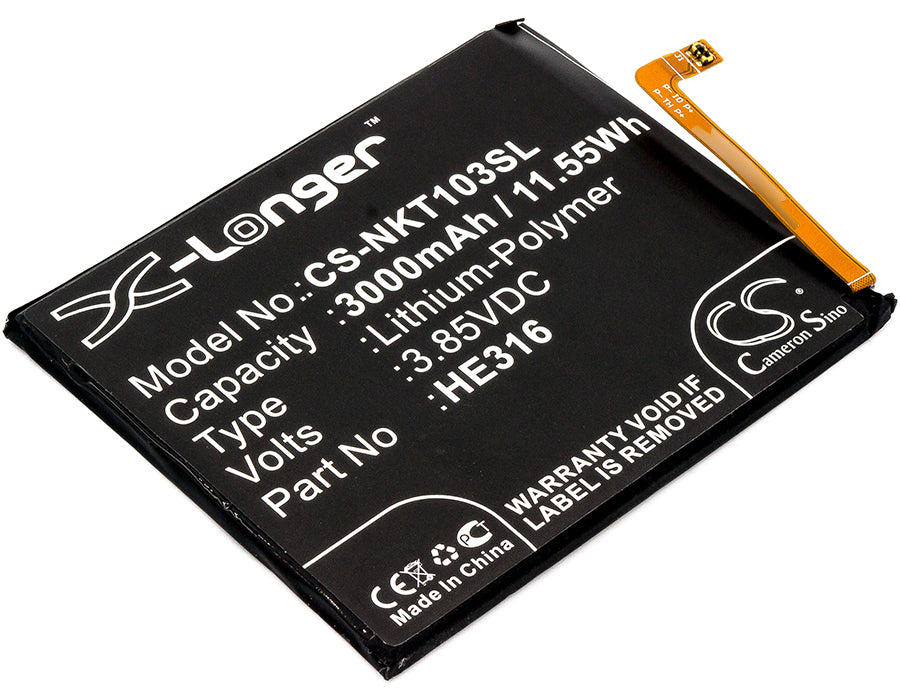 3.85V 3000mAh/11.55Wh Li-Polymer Mobile/SmartPhone Battery for Nokia