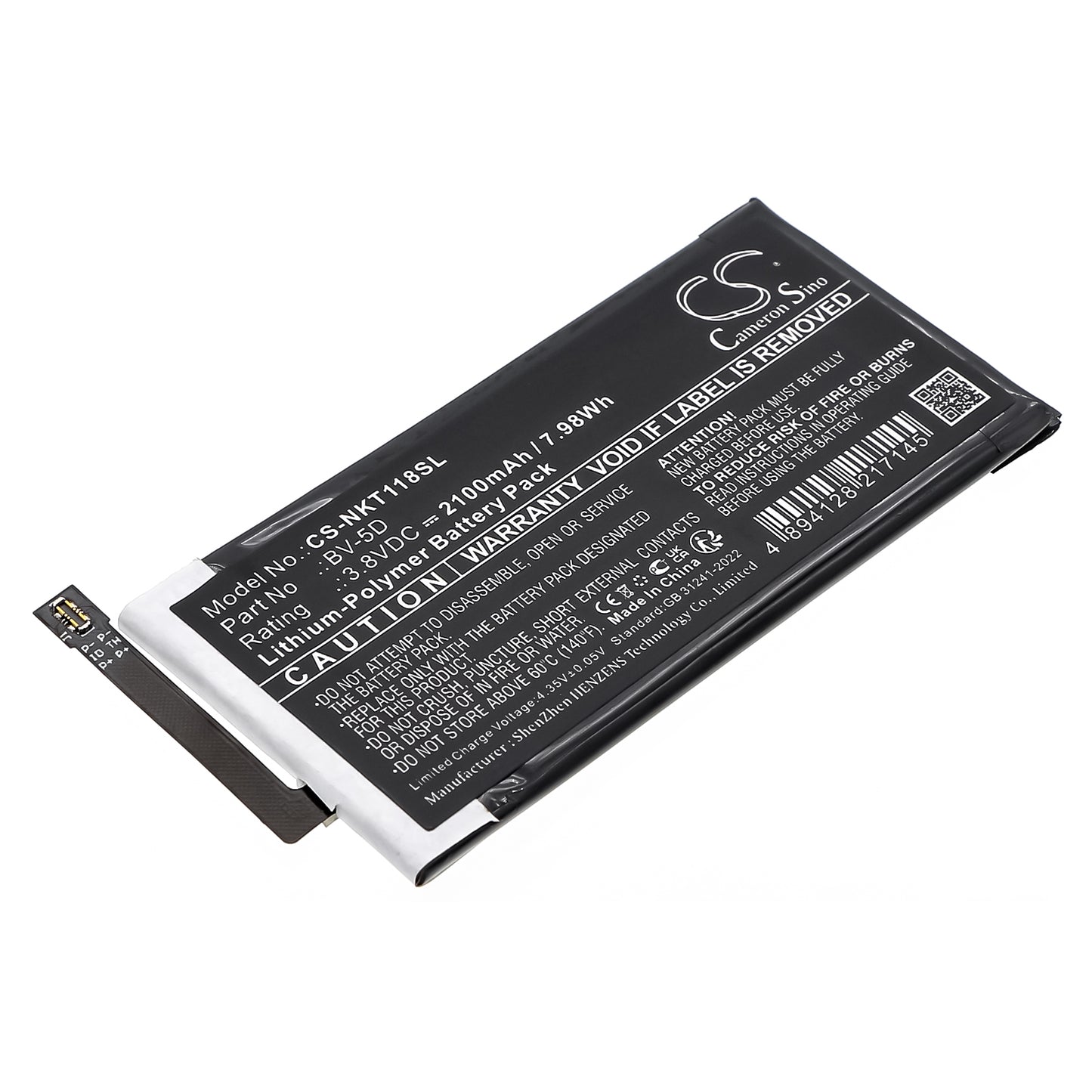CS-NKT118SL Replacement Battery – Compatible with 800 Tough, TA-1186, TA-1186/DS