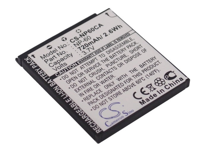 3.7V 720mAh Li-ion Camera Battery for Casio
