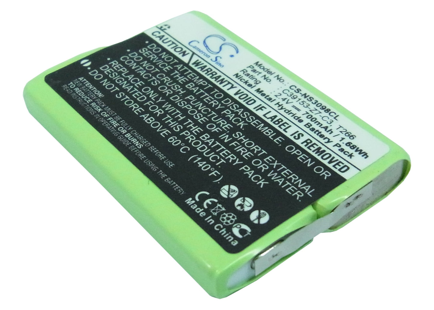 2.4V 700mAh/1.68Wh Ni-MH Cordless Phone Battery for Siemens
