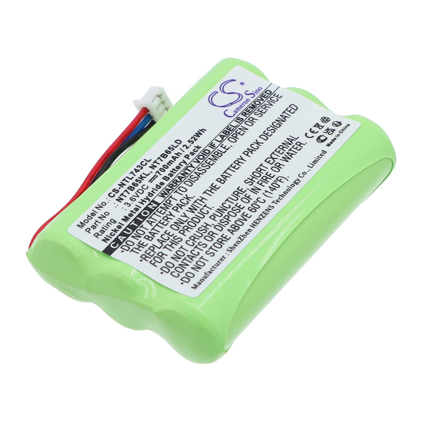 3.6V 700mAh/2.52Wh Ni-MH Cordless Phone Battery for Polycom