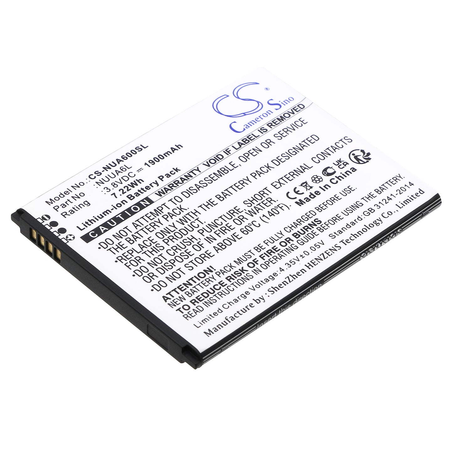 CS-NUA600SL Replacement Battery – Compatible with A6L